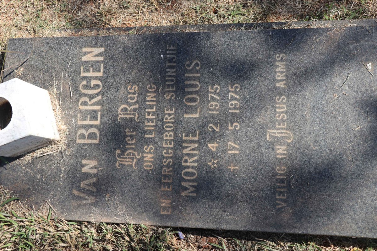 BERGEN Morne Louis, van 1975-1975