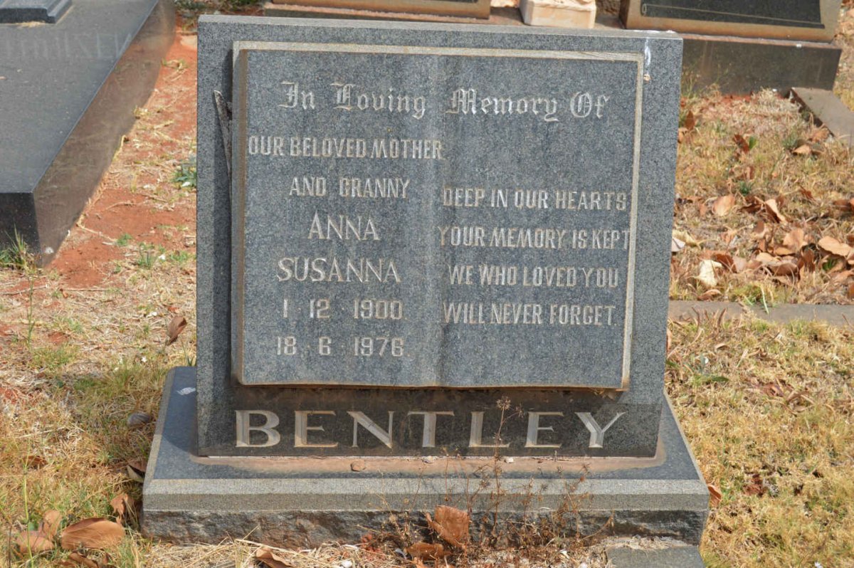 BENTLEY Anna Susanna 1900-1976
