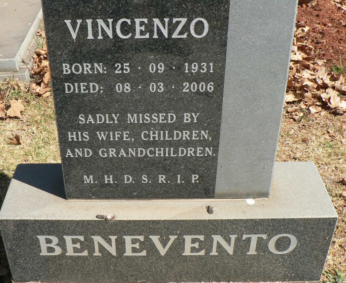BENEVENTO Vincenzo 1931-2006
