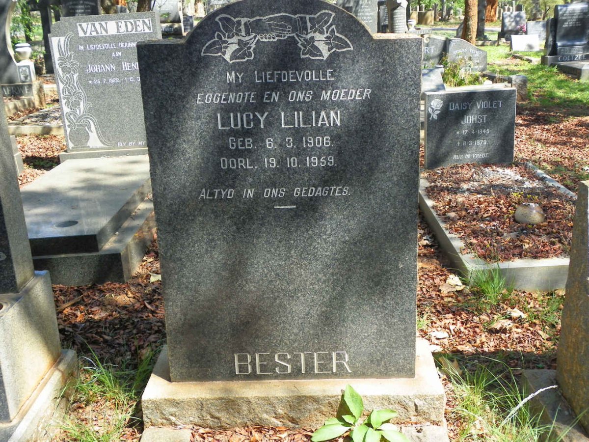 BESTER Lucy Lilian 1906-1959