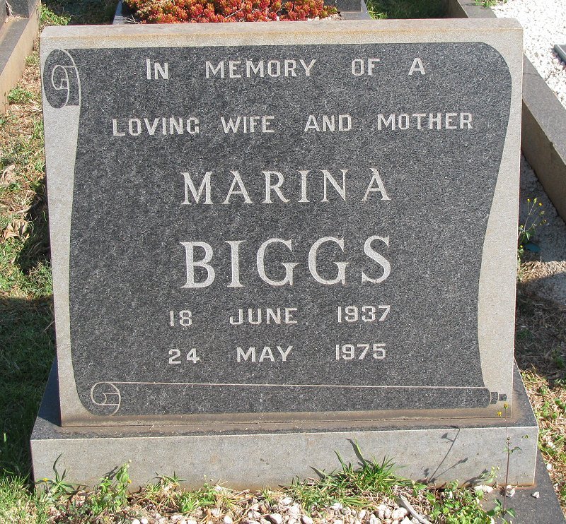 BIGGS Marina 1937-1975