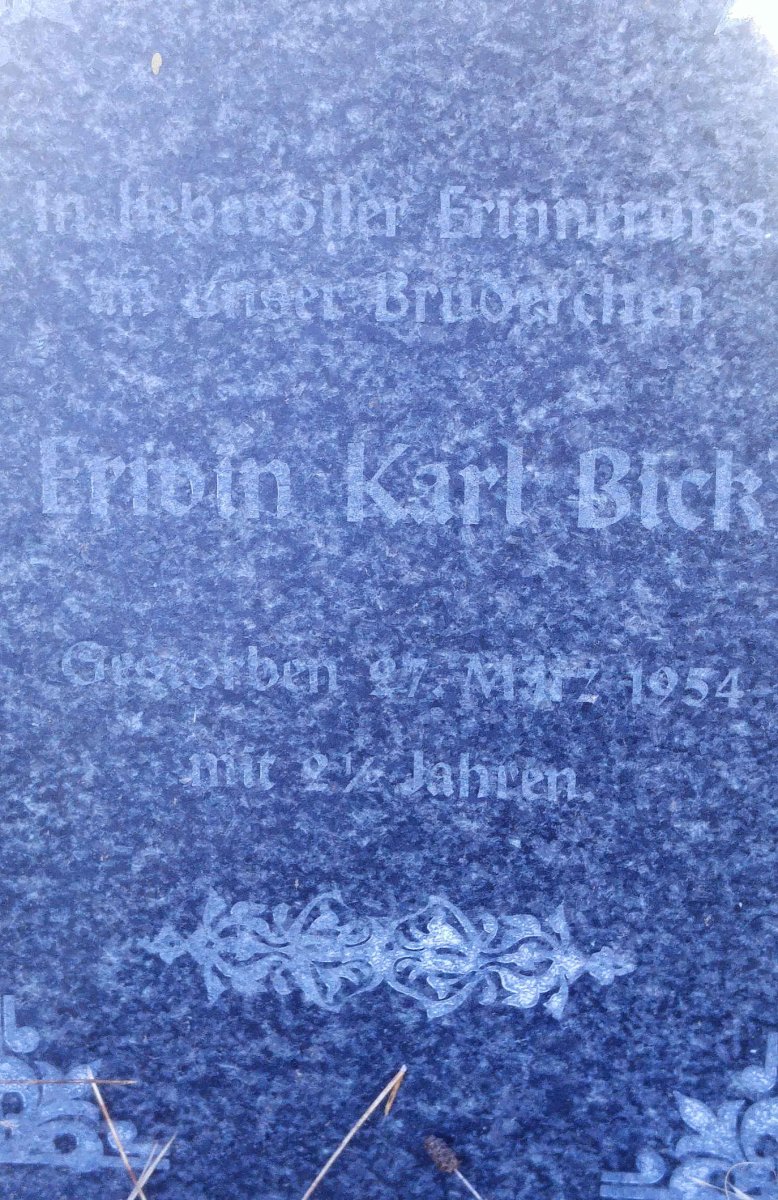 BICK Erwin Karl -1954