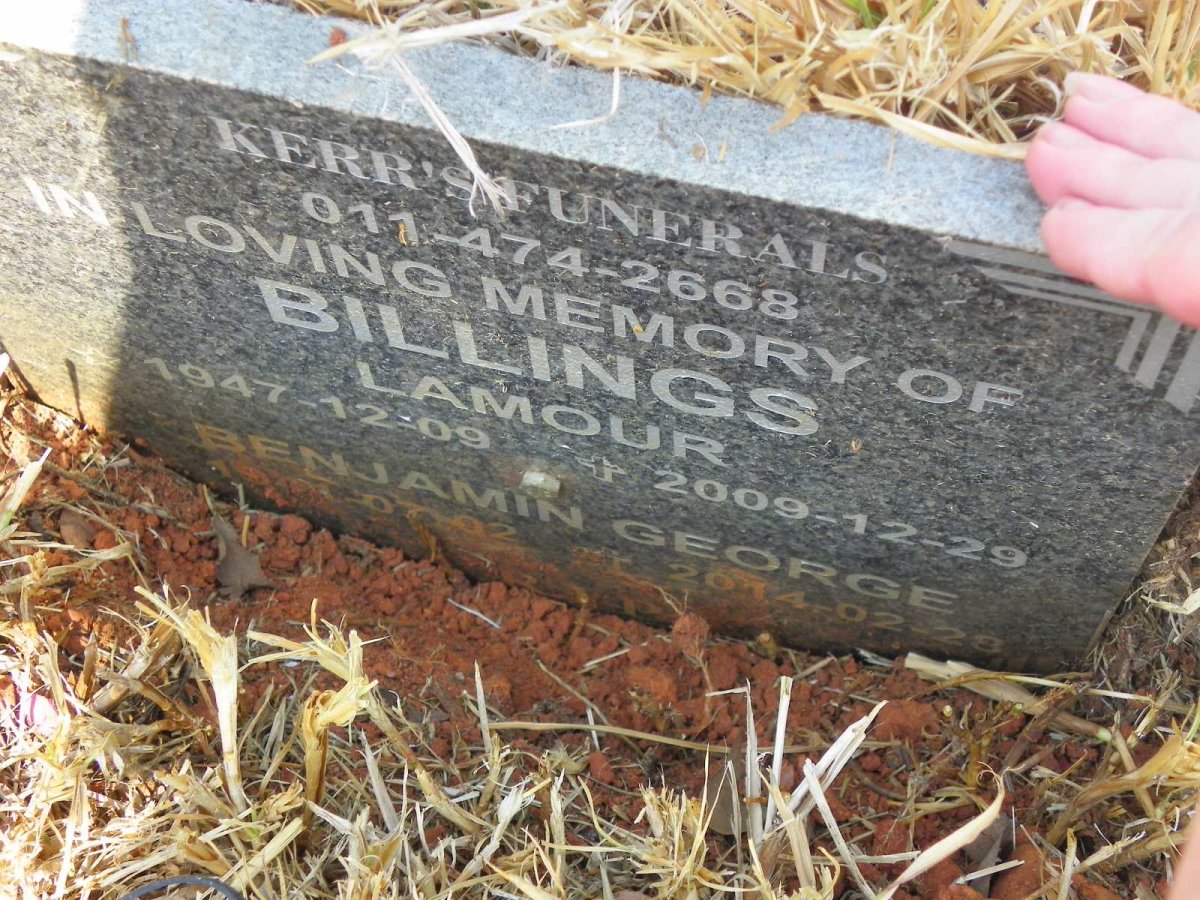 BILLINGS Benjamin George -2014 &amp; Lamour 1947-2009