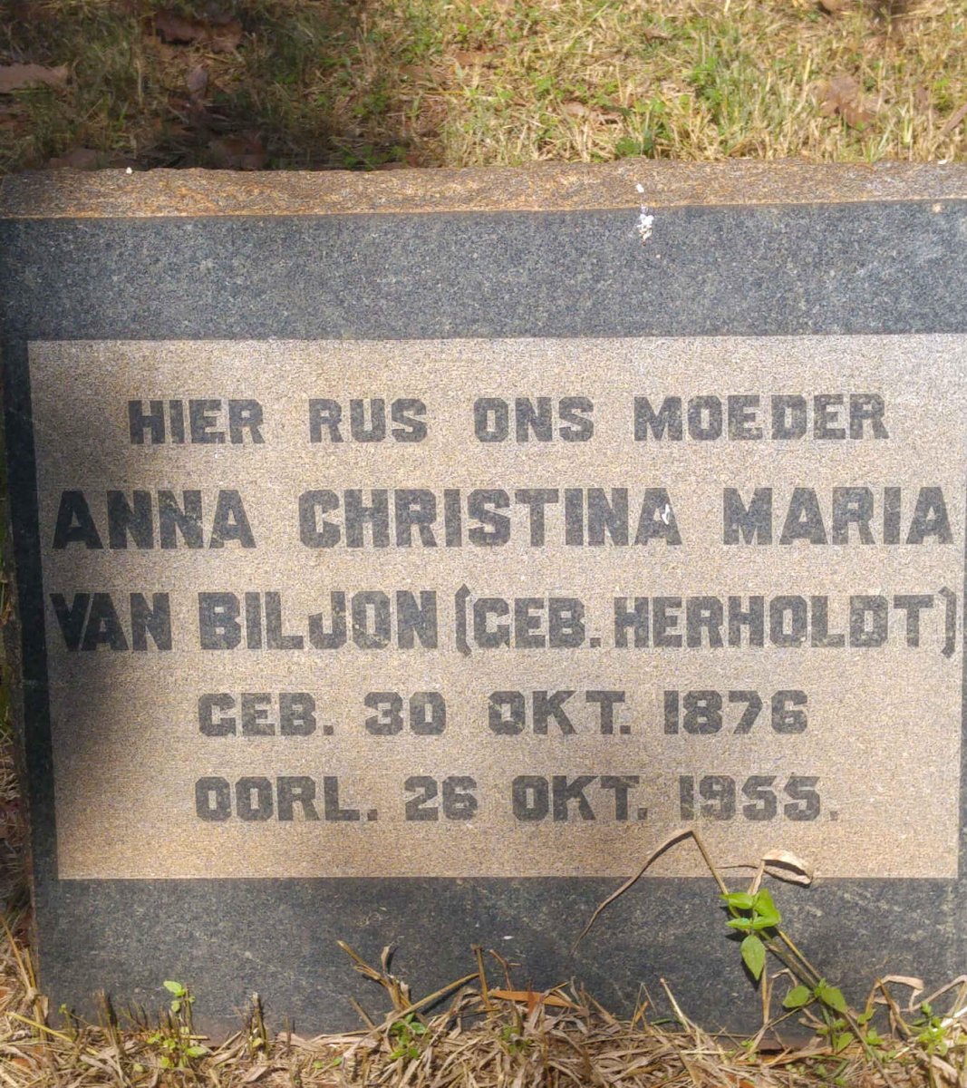 BILJON Anna Christina Maria, van nee HERHOLDT 1876-1955