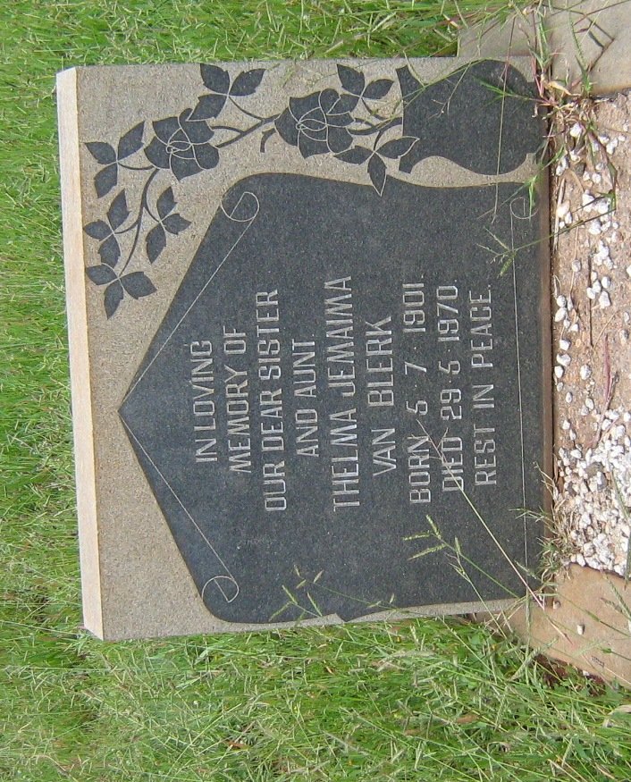 BLERK Thelma Jemaima, van 1901-1970