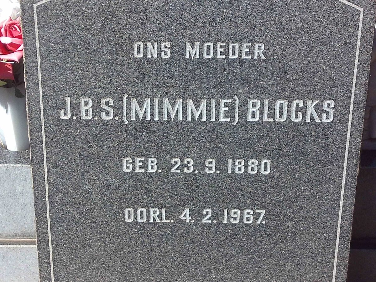 BLOCKS J.B.S. 1880-1967