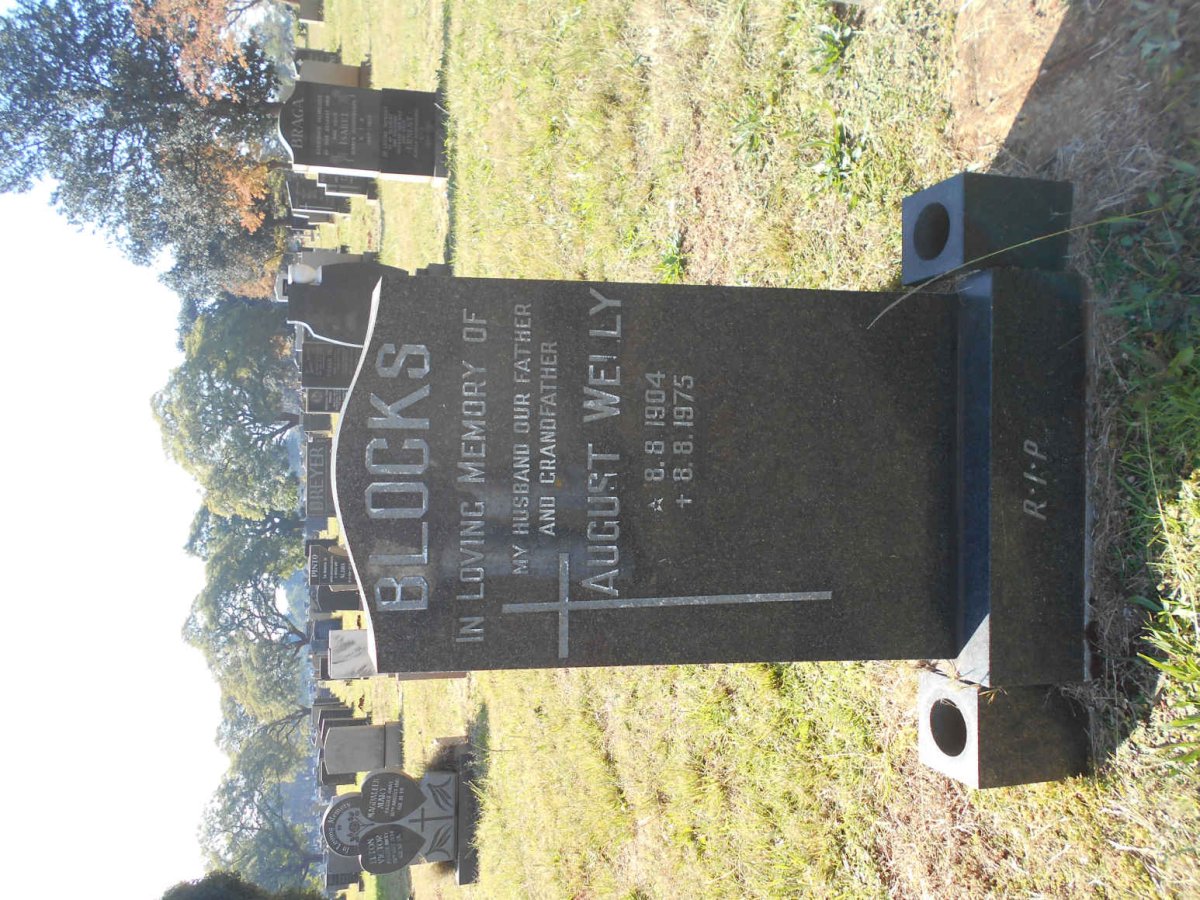 BLOCKS August Welly 1904-1975