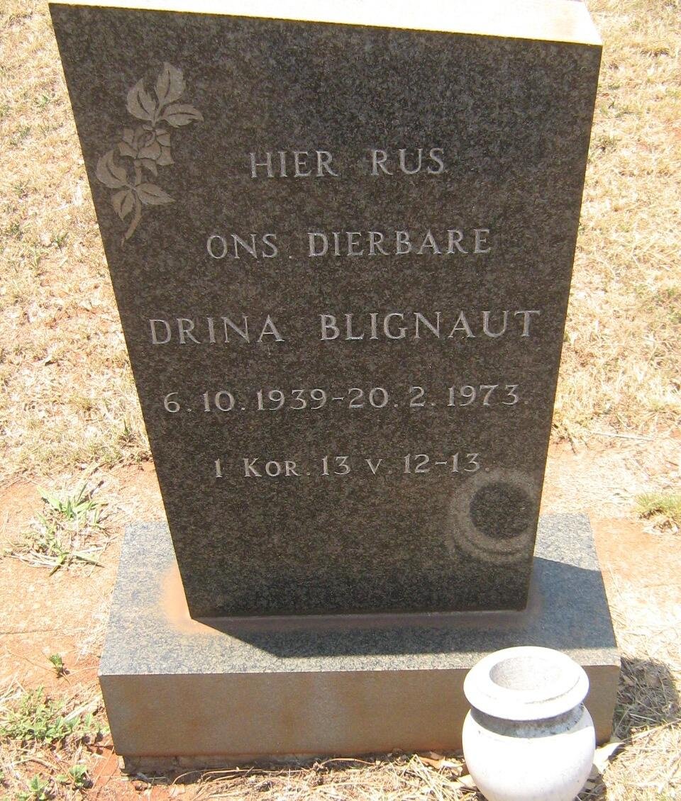 BLIGNAUT Drina 1939-1973