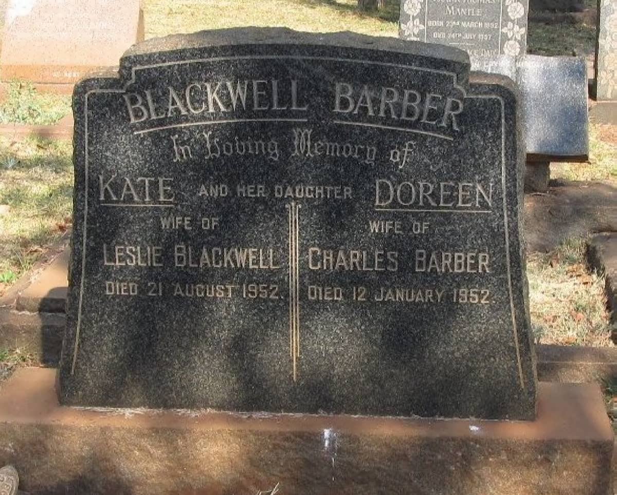BLACKWELL Kate -1952 :: BARBER Doreen -1952