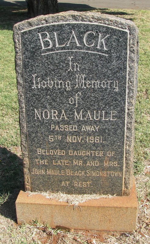 BLACK Norma nee MAULE -1961