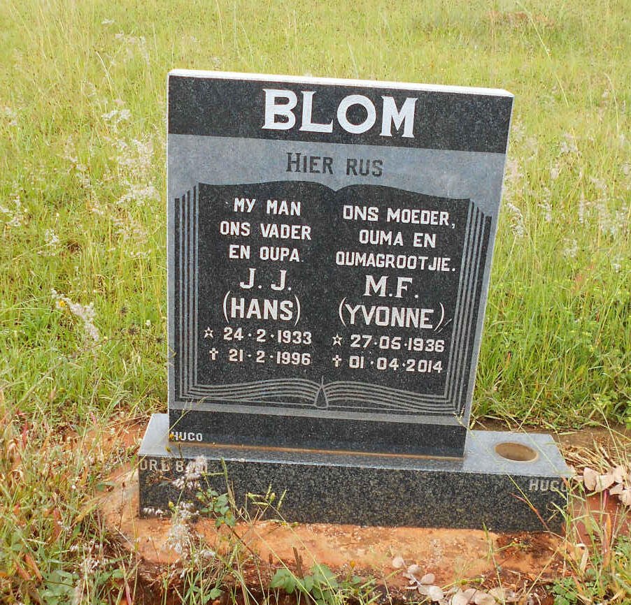 BLOM J.J. 1933-1996 &amp; M.F. 1936-2014