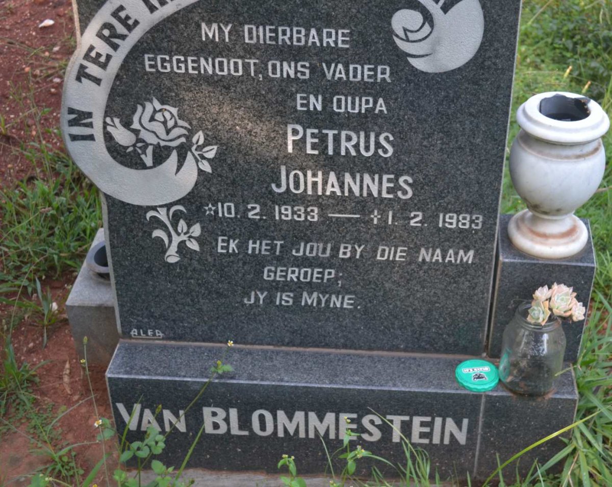 BLOMMESTEIN Petrus Johannes, van 1933-1983