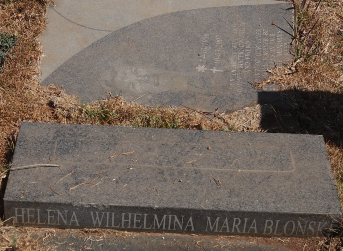 BLONSKI Helena Wilhelmina Maria 1956-2007