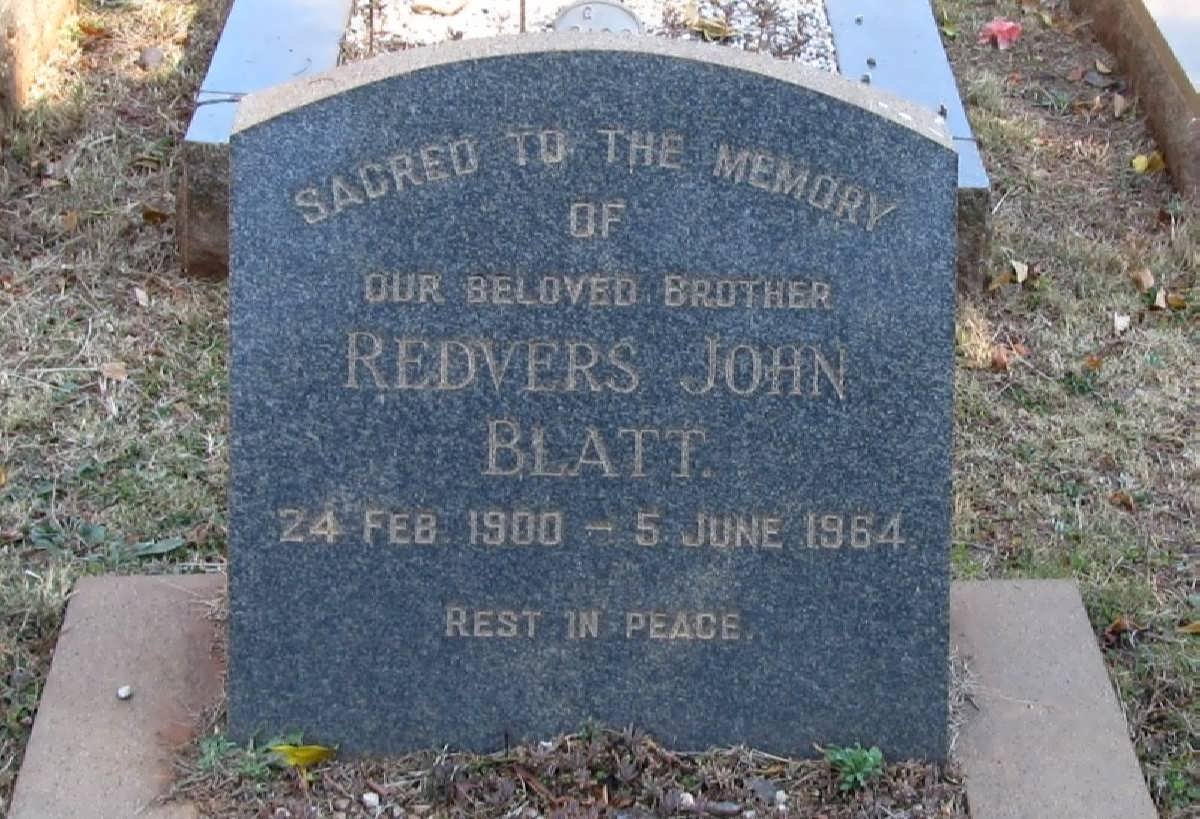 BLATT Redvers John 1900-1964
