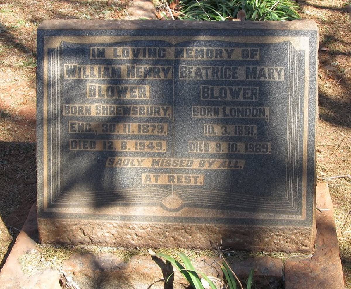 BLOWER William Henry 1879-1949 &amp; Beatrice Mary 1881-1969