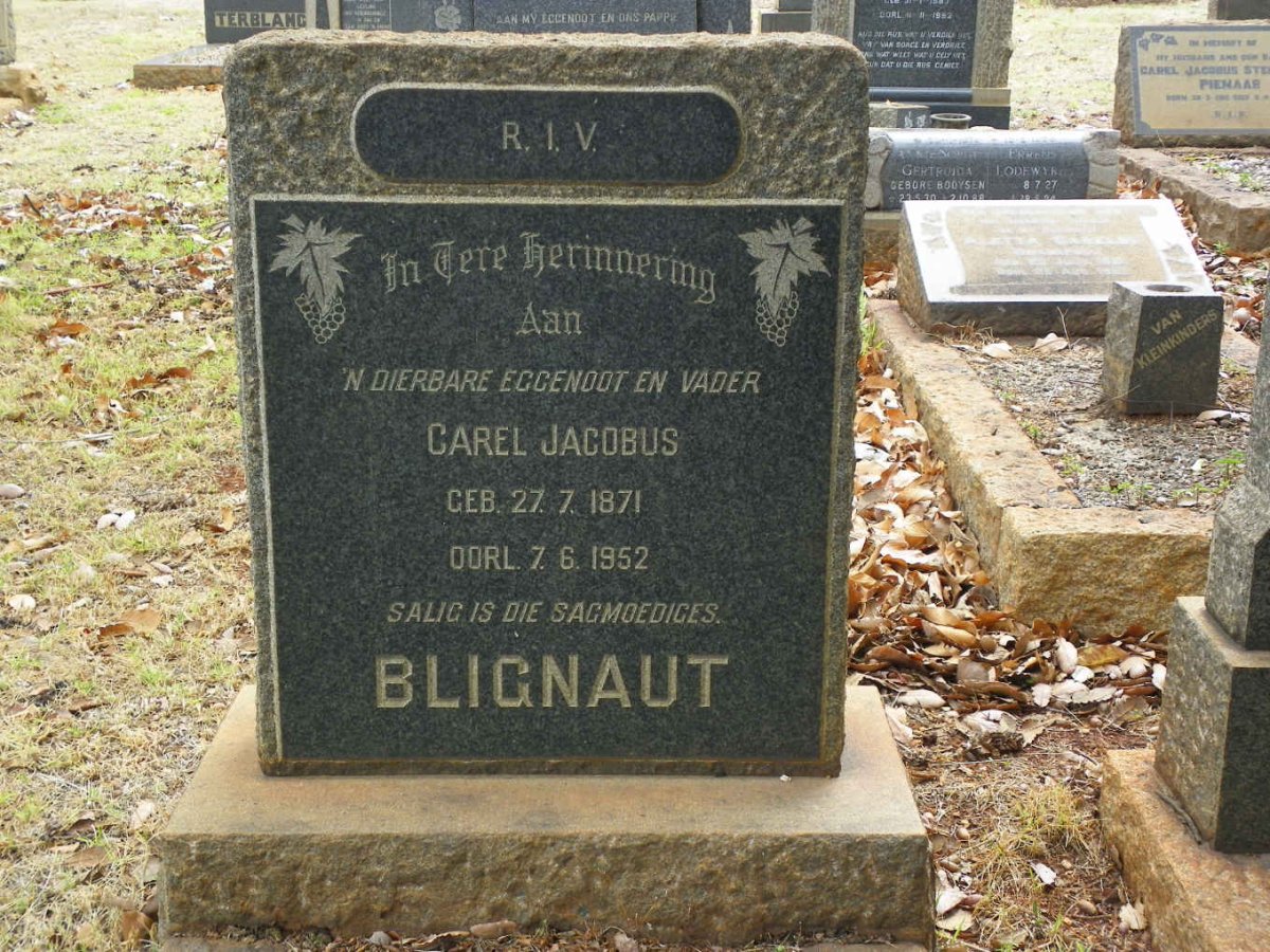 BLIGNAUT Carel Jacobus 1871-1952