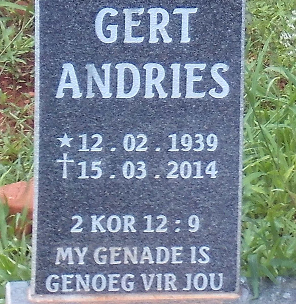 BOTES Gert Andries 1939-2014