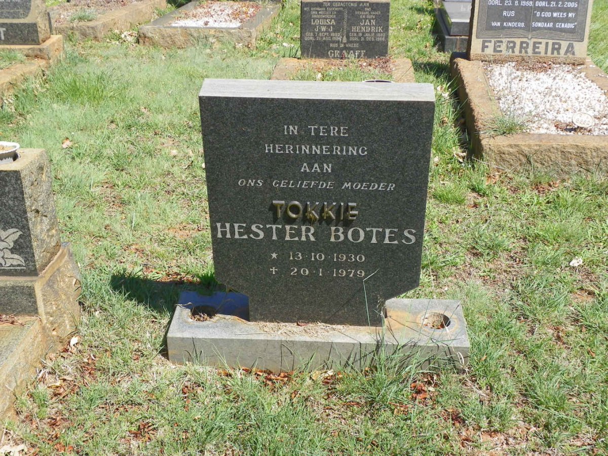 BOTES Hester 1930-1979