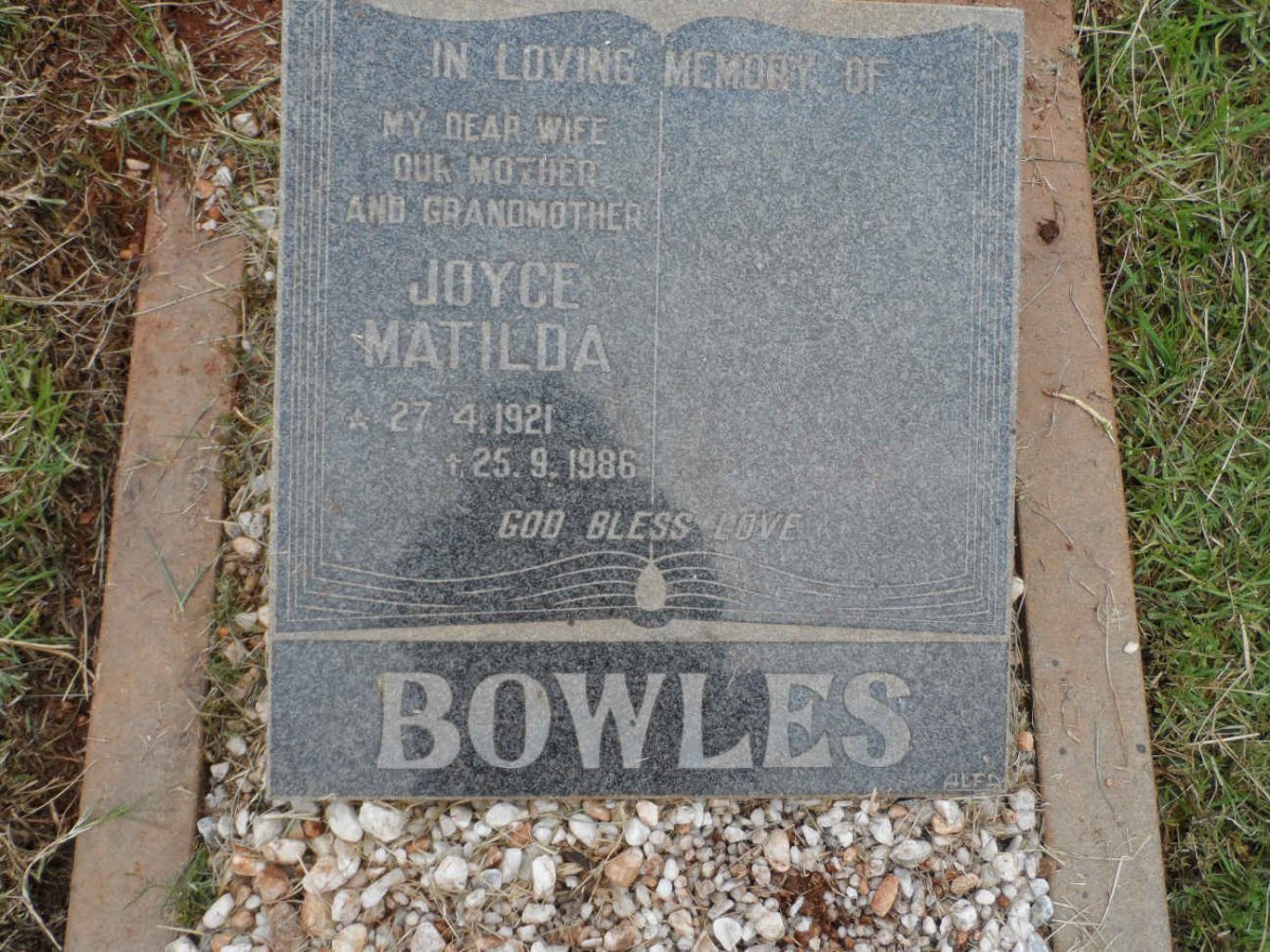 BOWLES Joyce Matilda 1921-1986