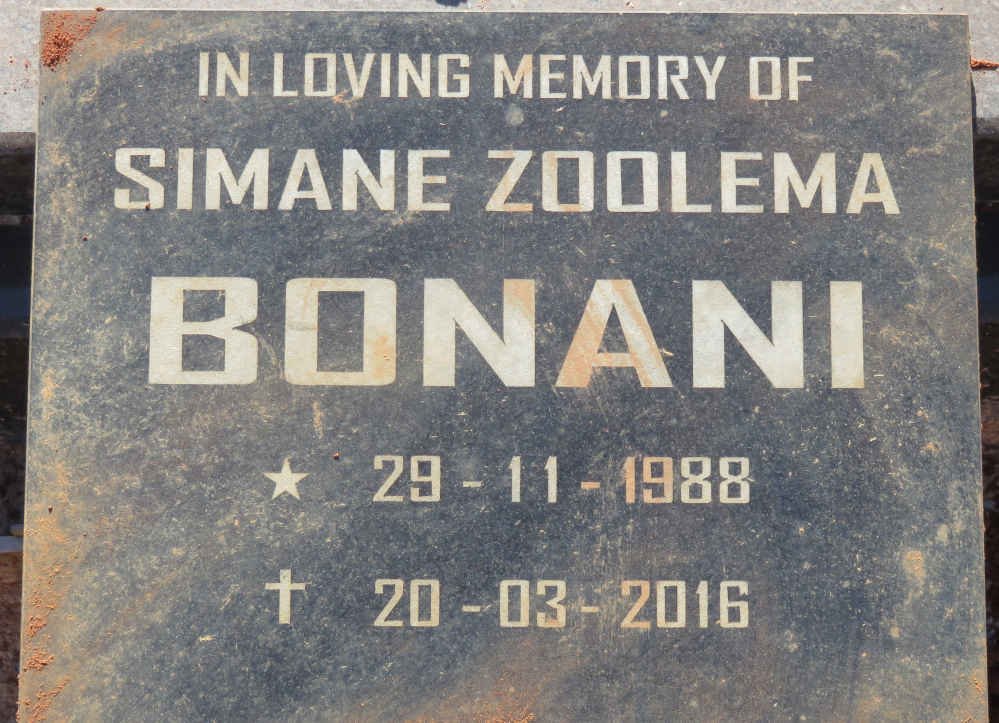 BONANI Simane Zoolema 1988-2016