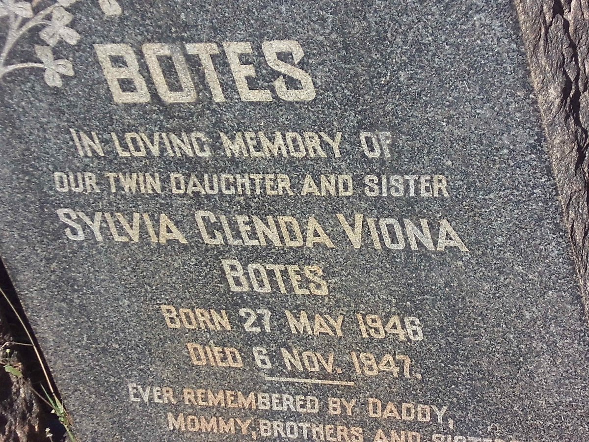 BOTES Sylvia Glenda Viona 1946-1947