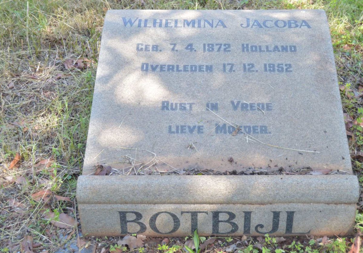 BOTBIJL Wilhelmina Jacoba 1872-1952