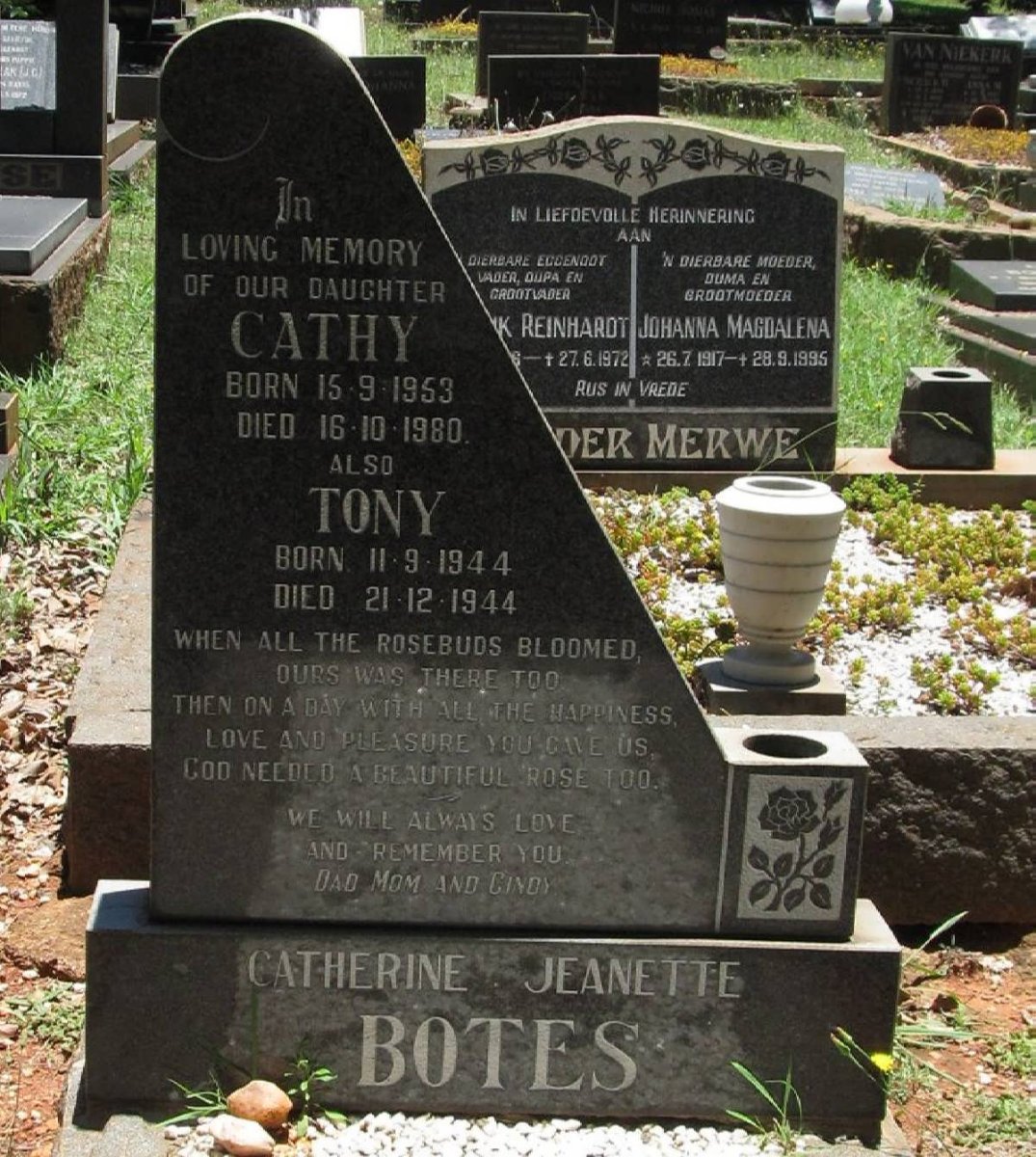 BOTES Tony 1944-1944 :: BOTES Catherine Jeanette 1953-1980 