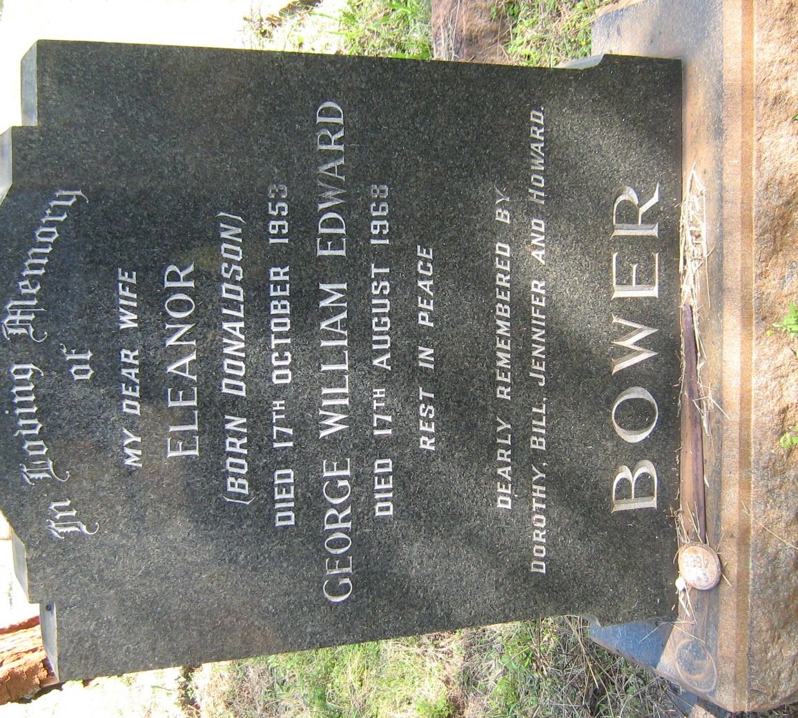 BOWER George William Edward -1968 &amp; Eleanor DONALDSON -1953