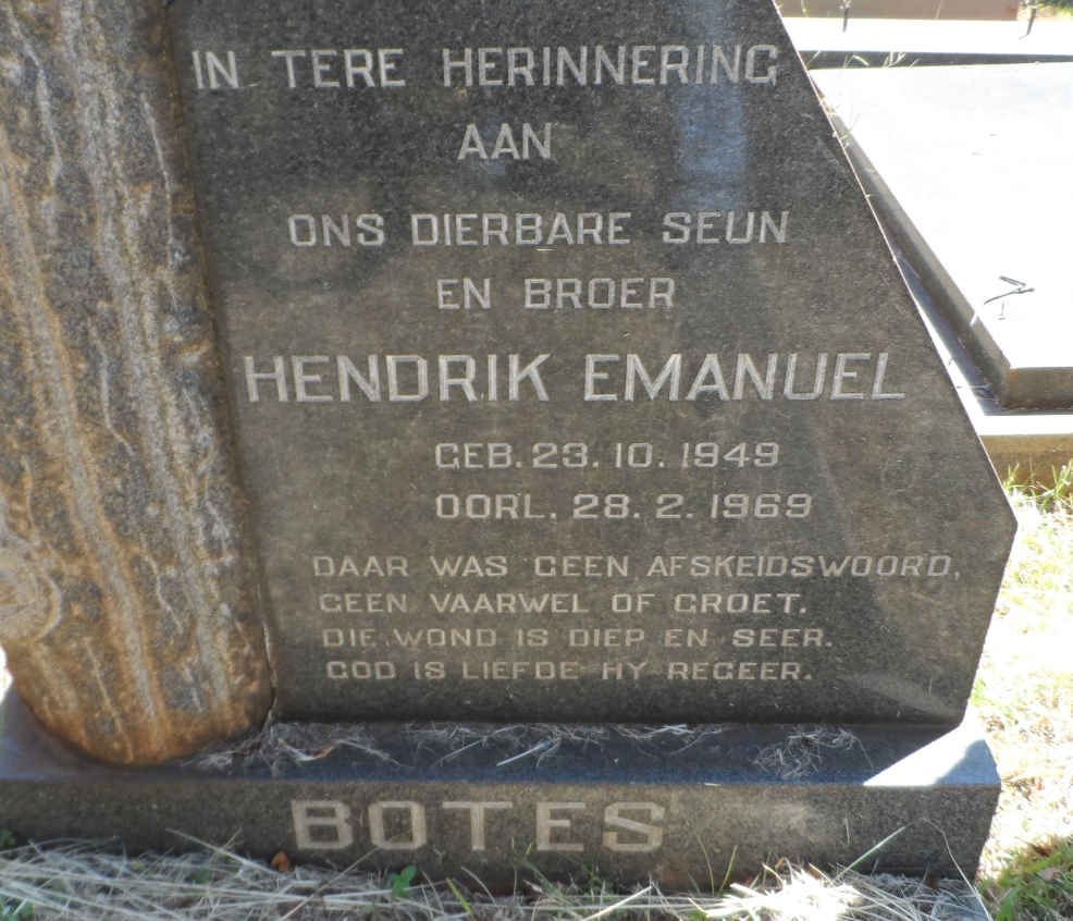 BOTES Hendrik Emanuel 1949-1969