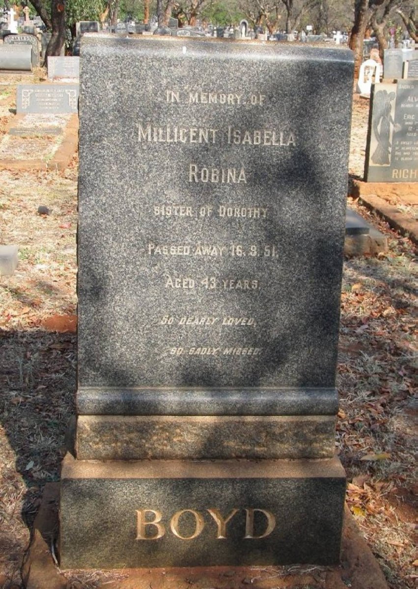 BOYD Millicent Isabella Robina -1951
