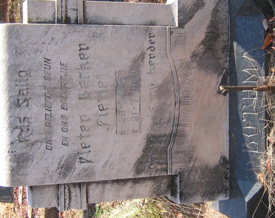 BOTHMA Pieter Becker 1943-1960