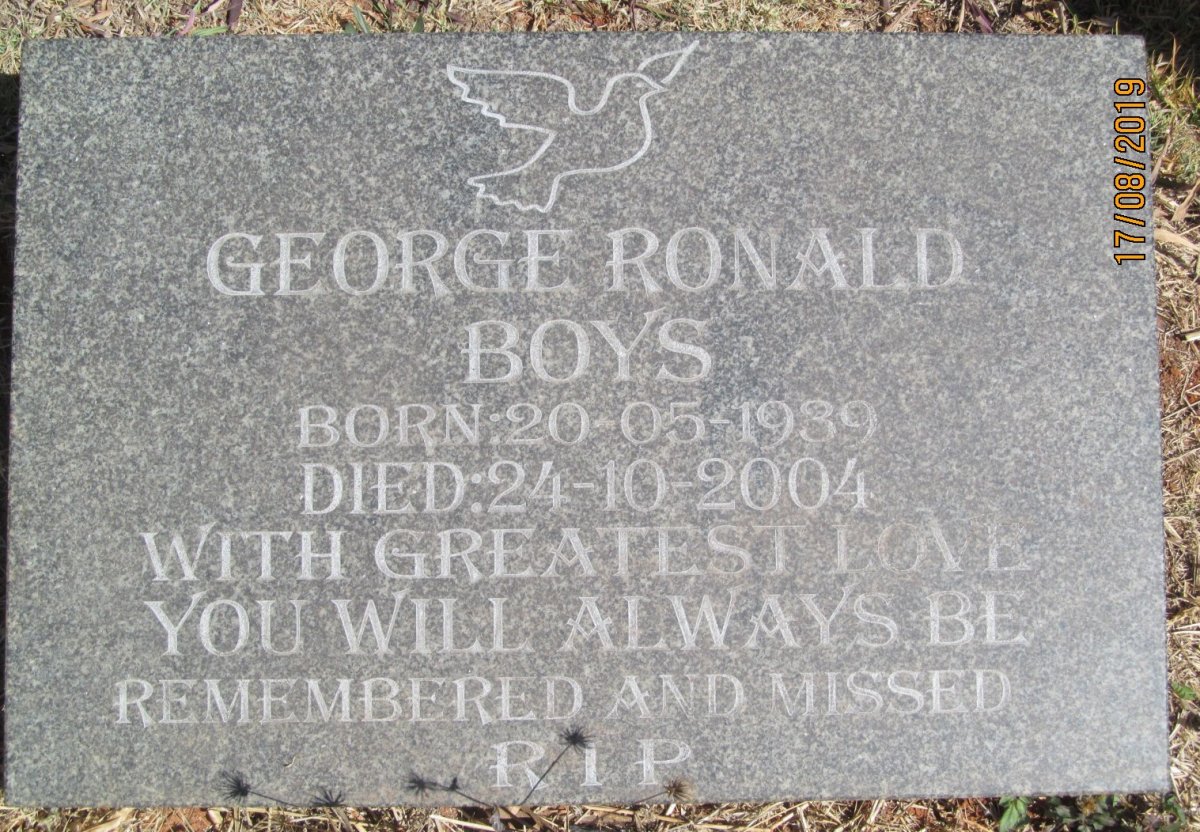 BOYS George Ronald 1939-2004