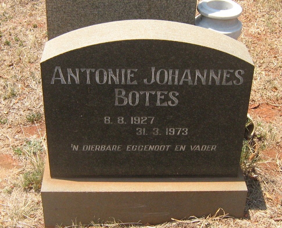 BOTES Antonie Johannes 1927-1973