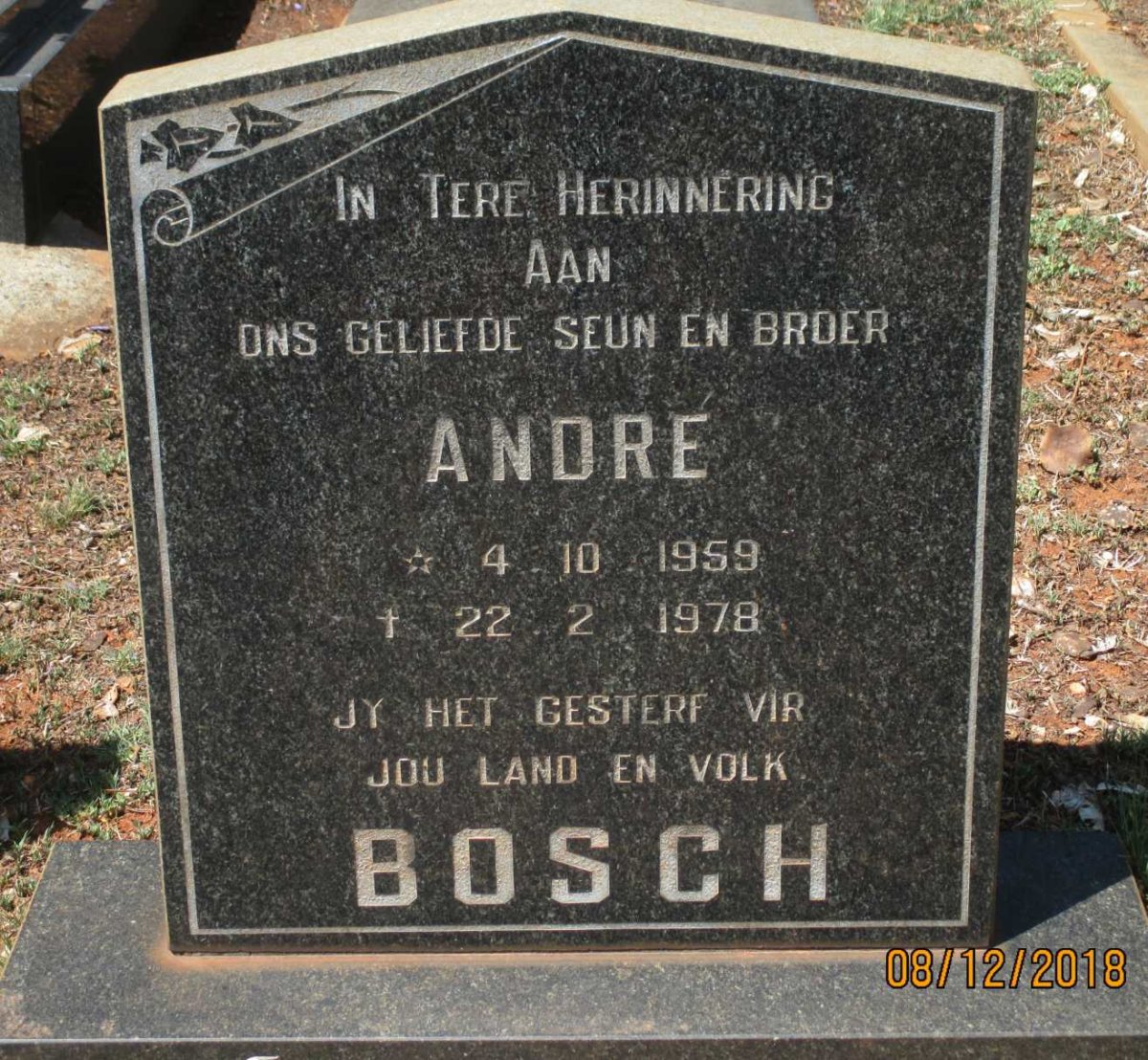BOSCH André 1959-1978