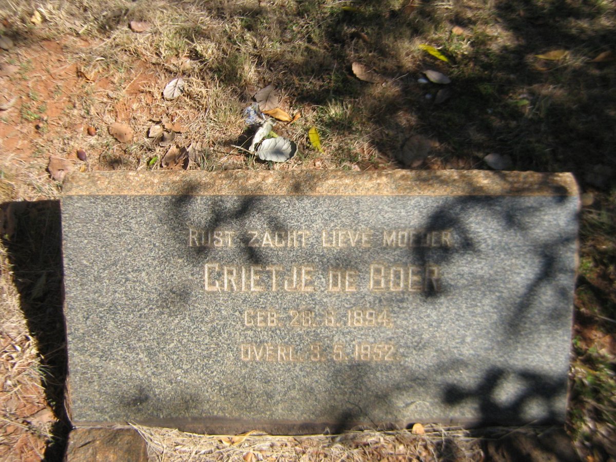 BOER Grietje, de 1894-1952