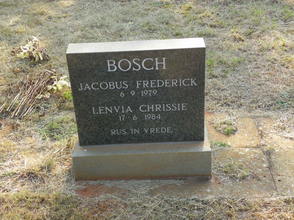 BOSCH Jacobus Frederick -1979 &amp; Lenvia Chrissie -1984