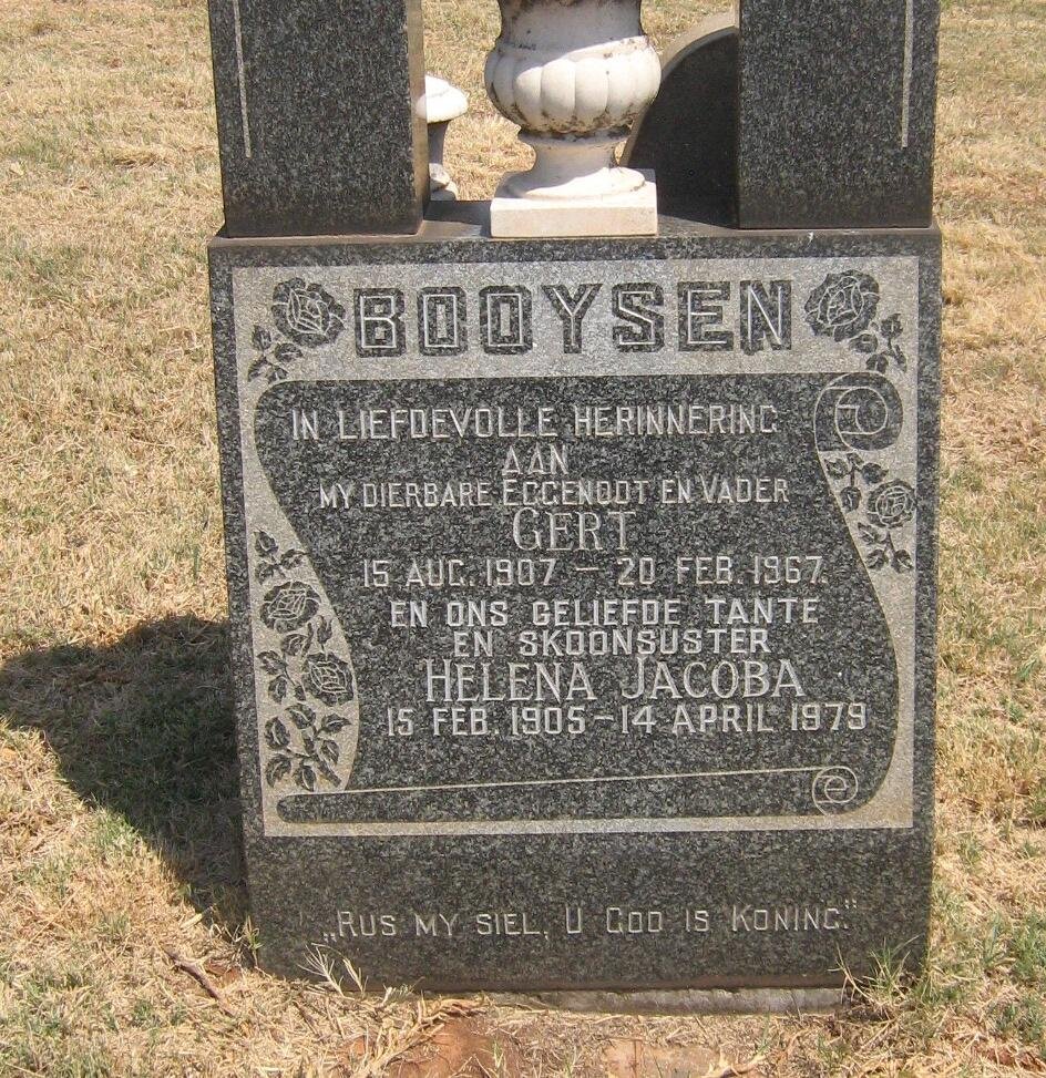 BOOYSEN Gert 1907-1967 &amp; Helena Jacoba 1905-1979