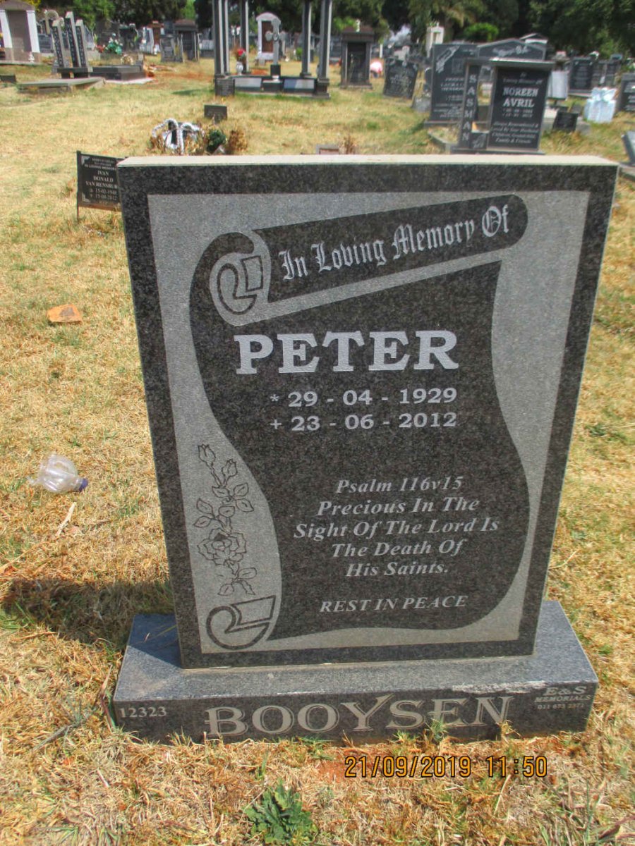 BOOYSEN Peter 1929-2012