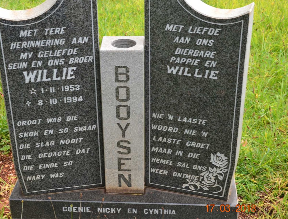 BOOYSEN Willie 1953-1994