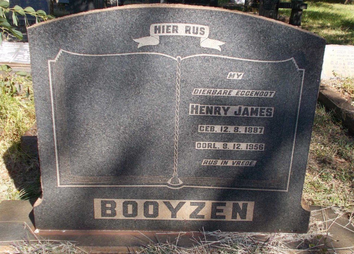 BOOYZEN Henry James 1887-1956