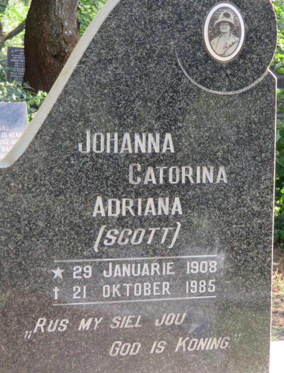 BOOYZEN Fredrick 1899-1970 &amp; Johanna Catorina Adriana nee SCOTT 1908-1985