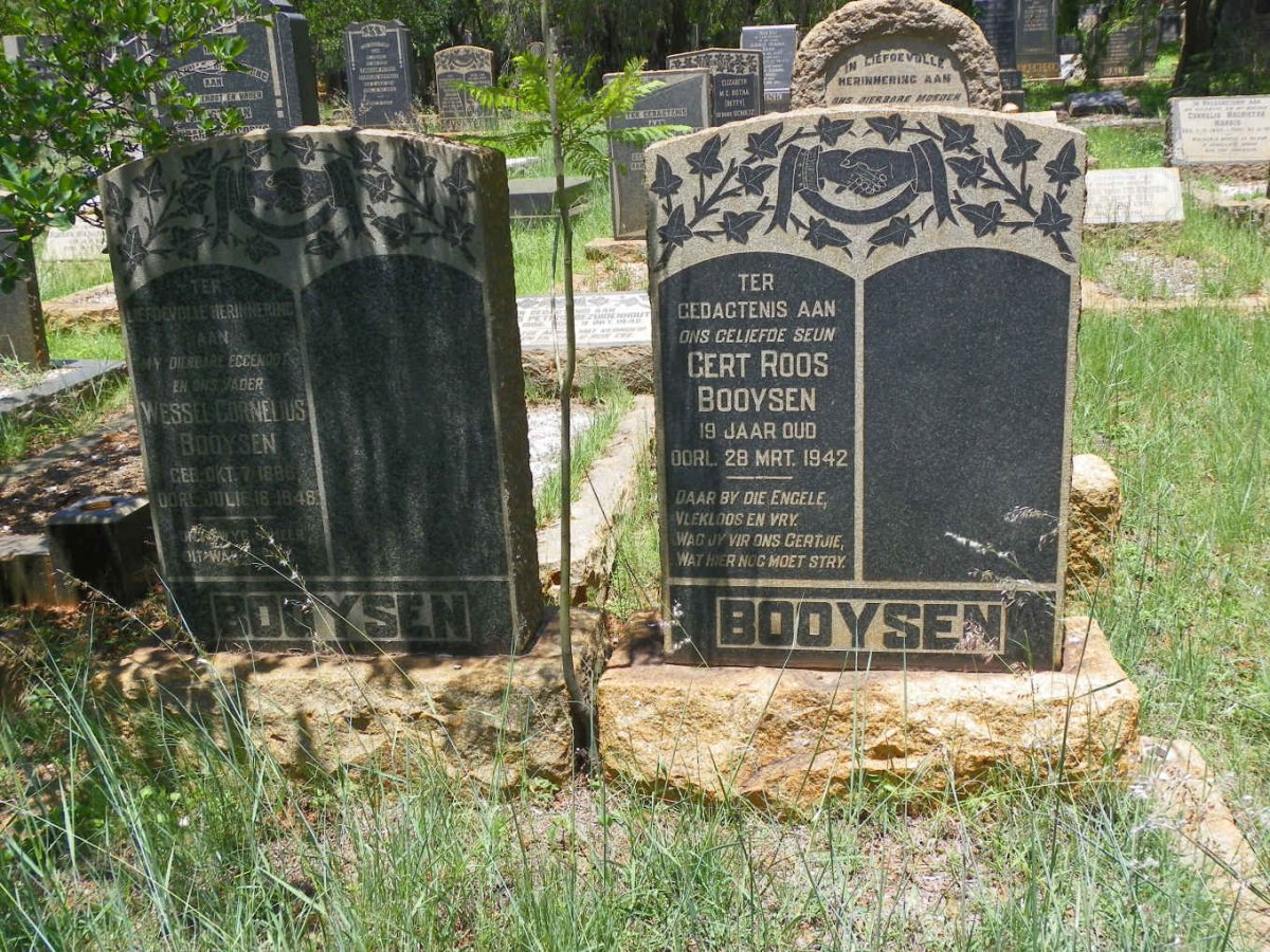 BOOYSEN Wessel Cornelius 1886-1948 :: BOOYSEN Gert Roos -1942