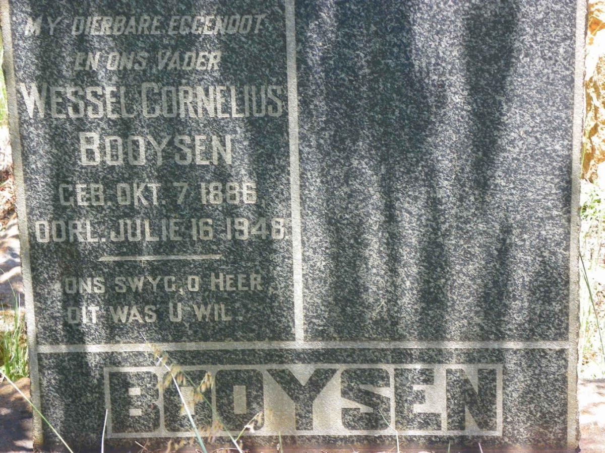 BOOYSEN Wessel Cornelius 1886-1948 :: BOOYSEN Gert Roos -1942