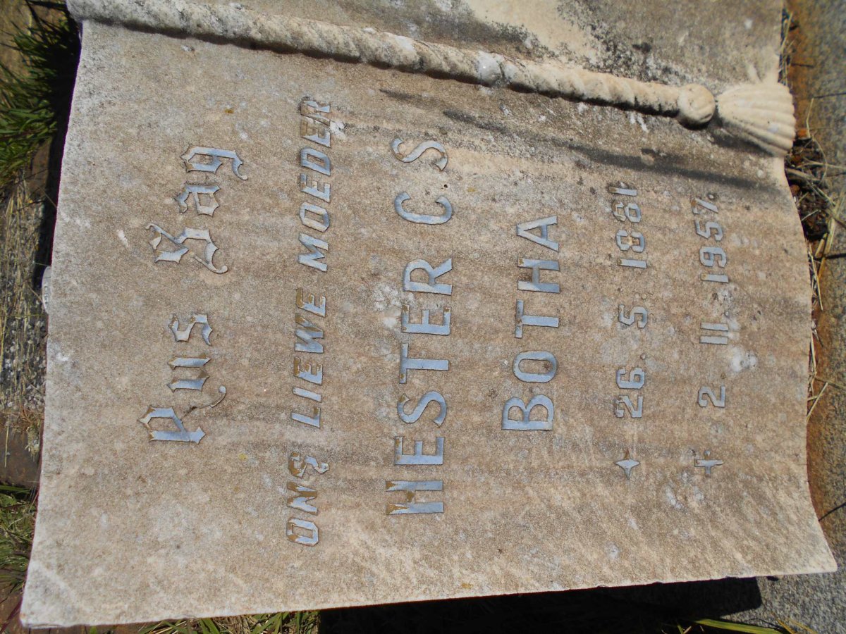 BOTHA Hester C.S. 1881-1957
