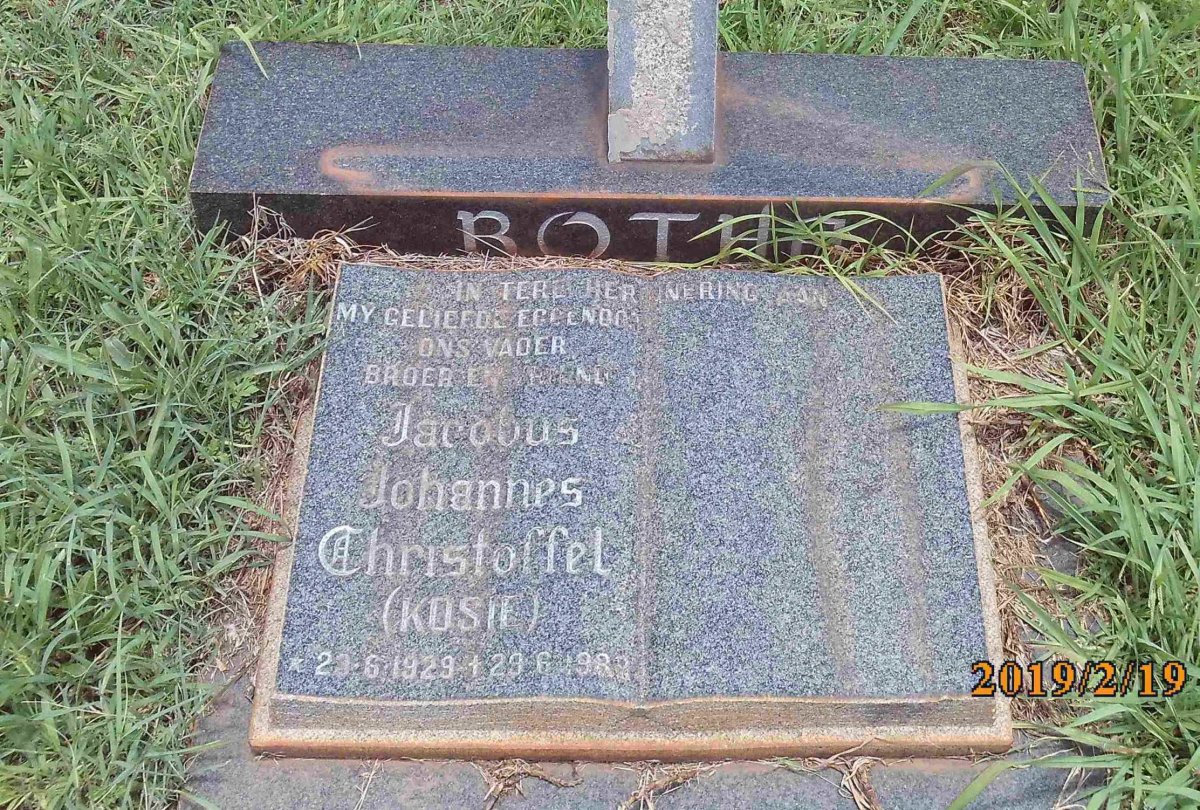BOTHA Jacobus Johannes Christoffel 1929-198?