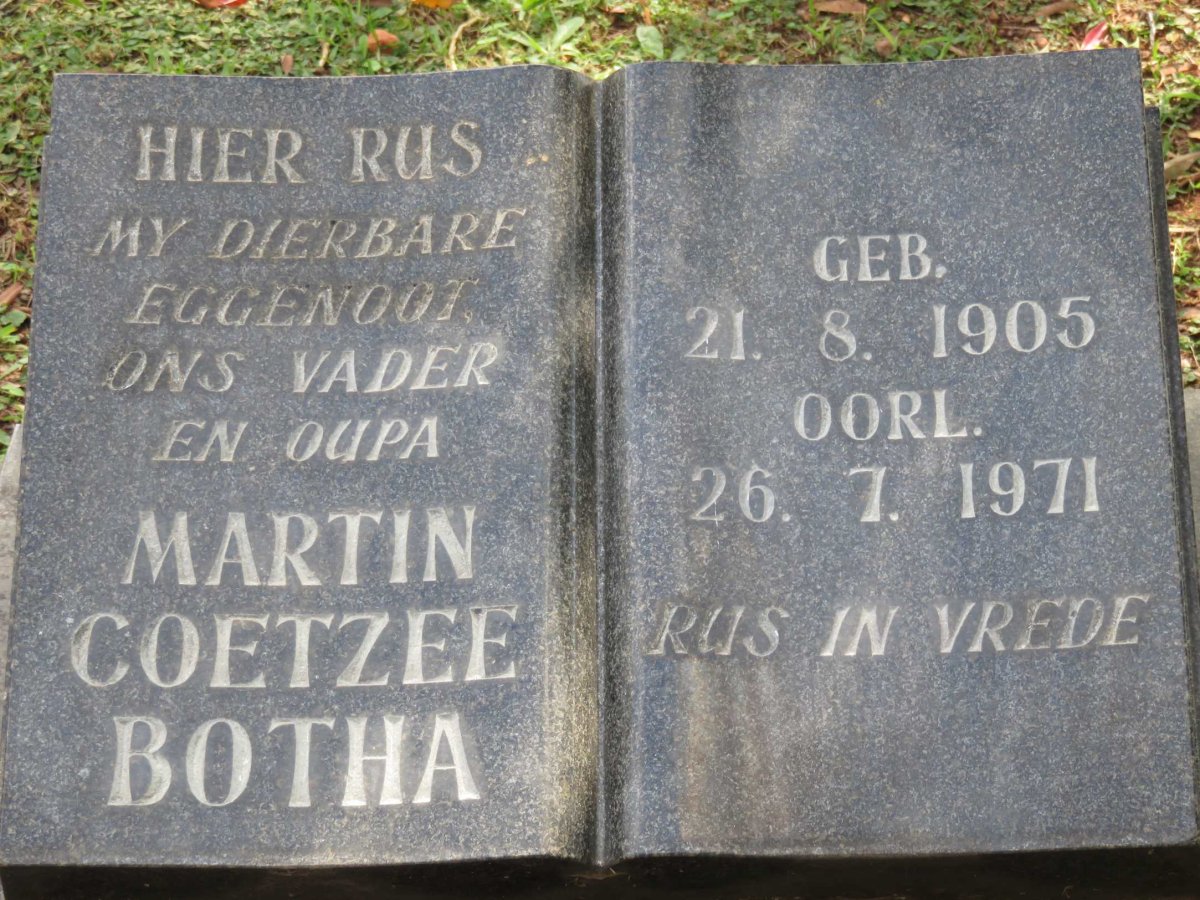 BOTHA Martin Coetzee 1905-1971