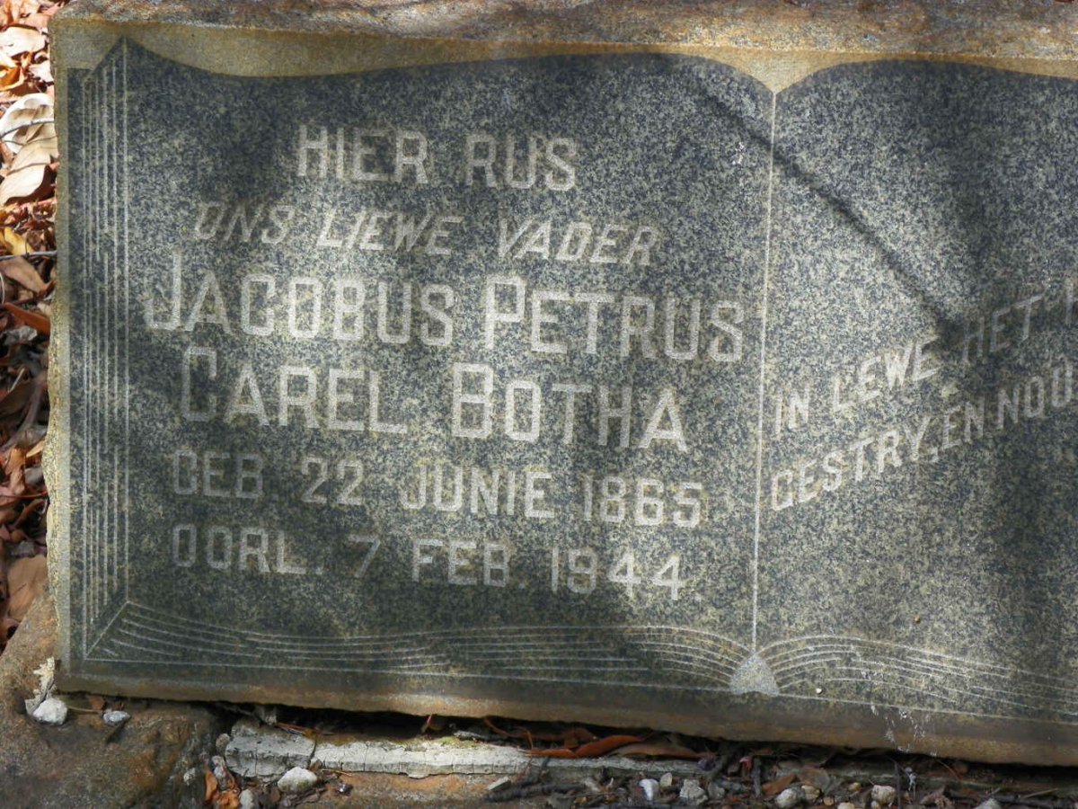 BOTHA Jacobus Petrus Carel 1865-1944