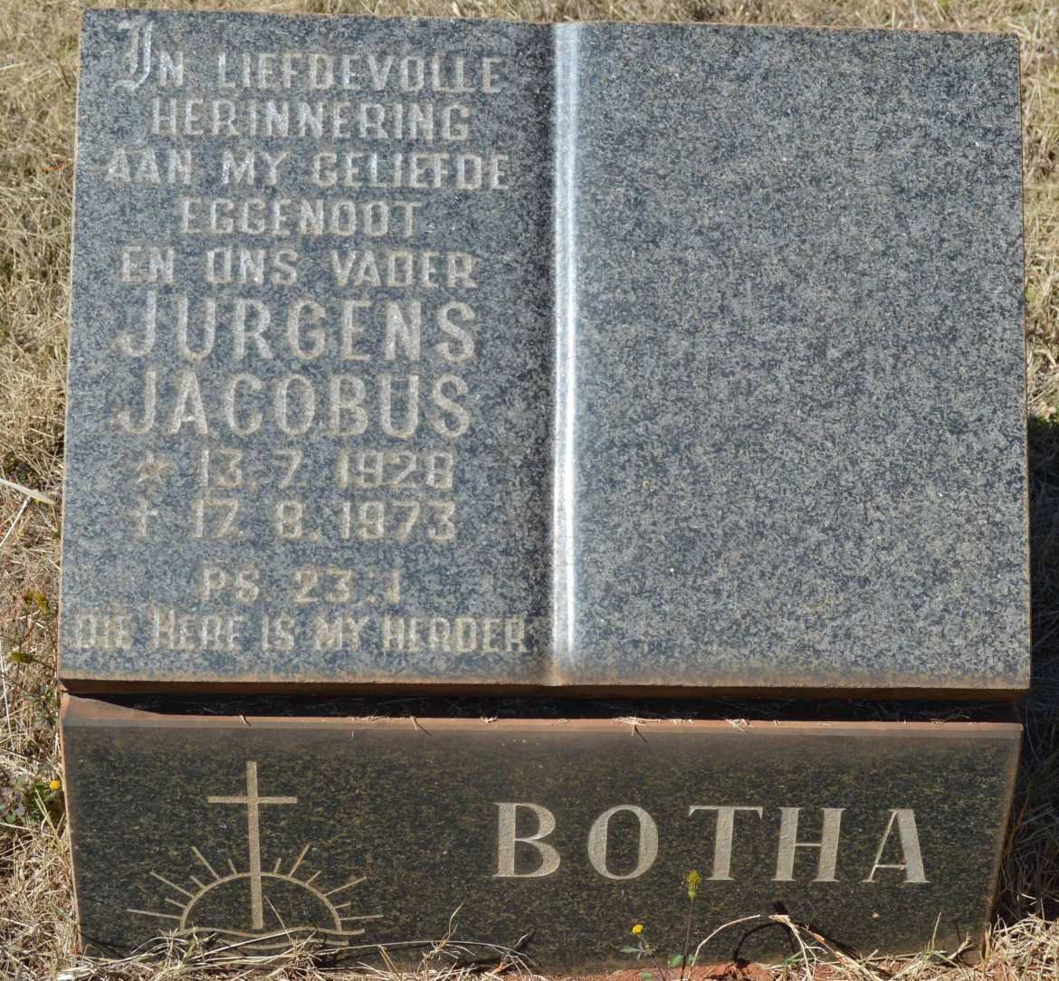 BOTHA Jurgens Jacobus 1928-1973