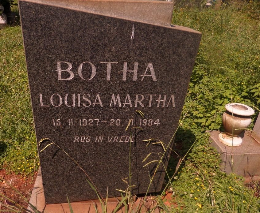 BOTHA Louisa Martha 1927-1984