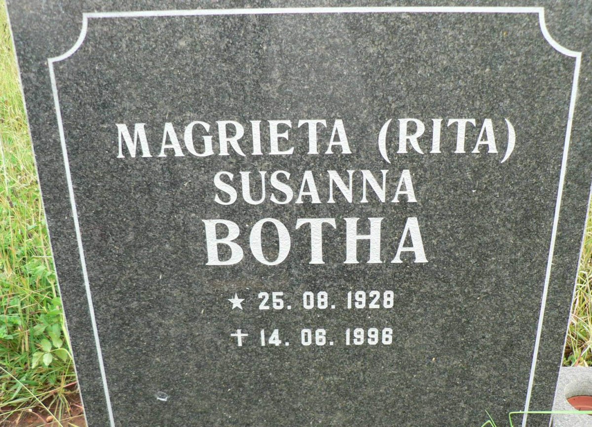 BOTHA Magrieta Susanna 1928-1996